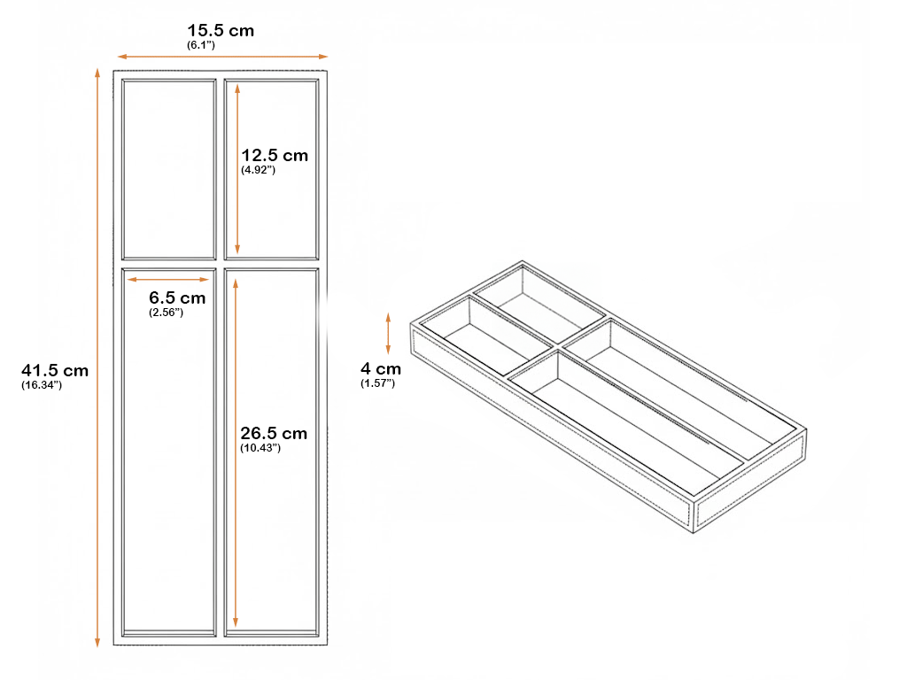 Ruby | 4-vlakken organizer