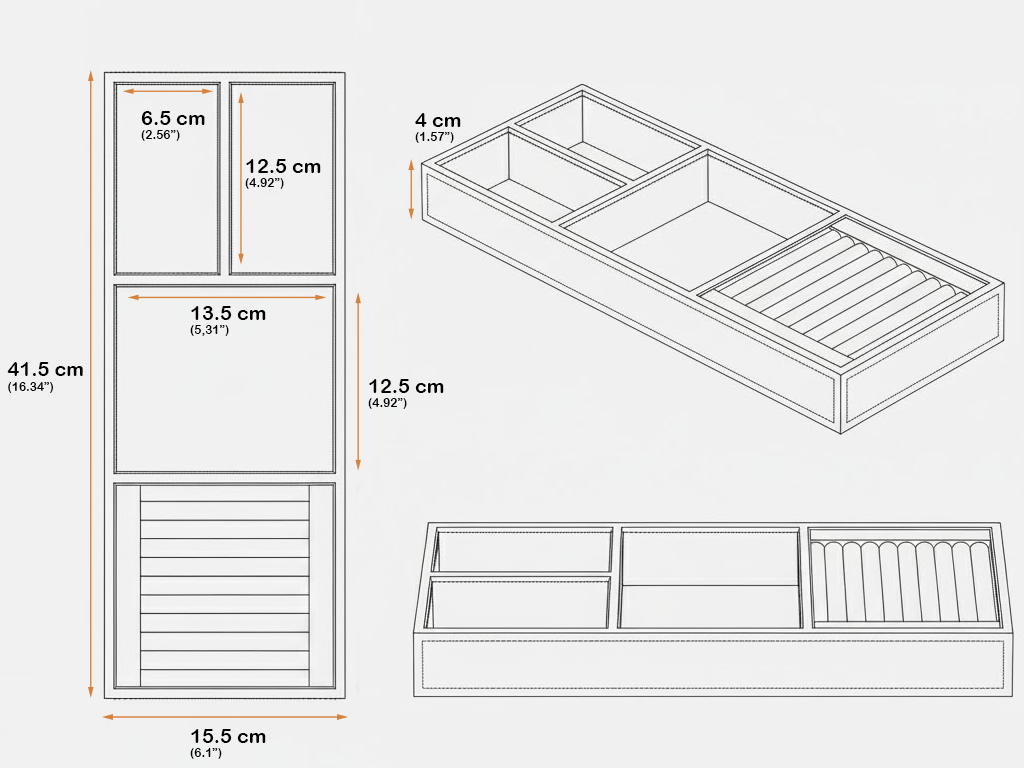 Sapphire | sieradenbakje - 3-in-1 Organizer