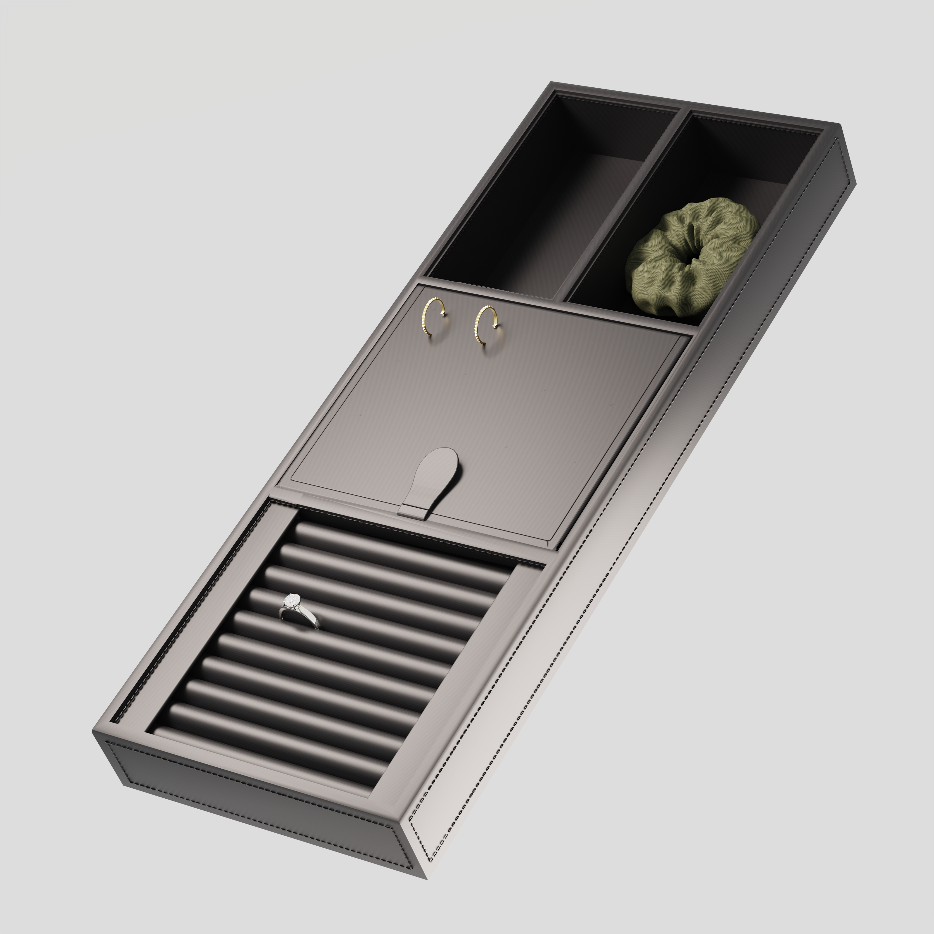 Onyx | sieradenbakje - 4-in-1 Organizer