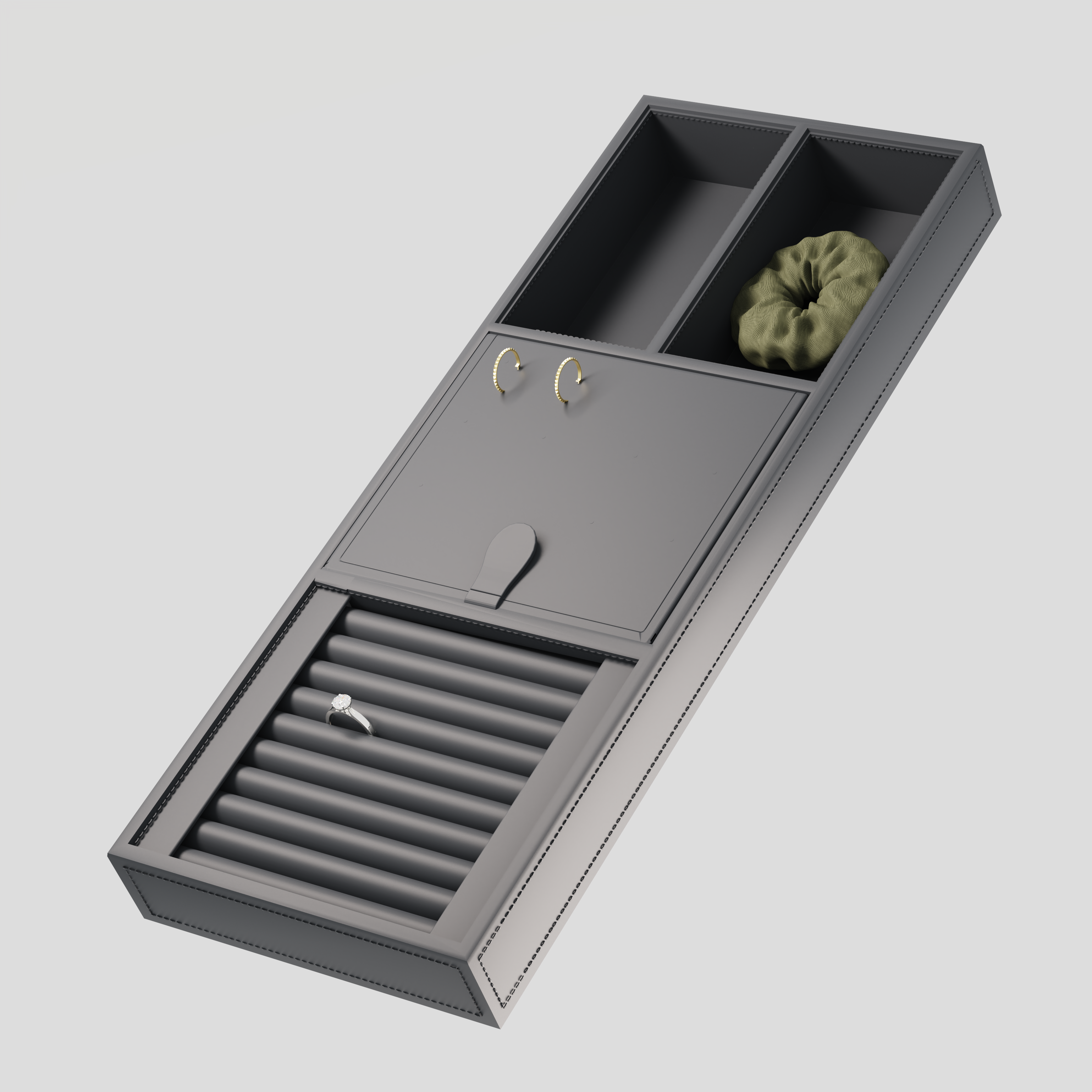 Onyx | sieradenbakje - 4-in-1 Organizer