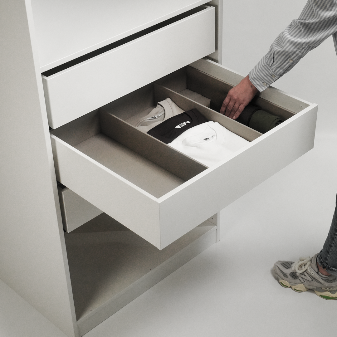 DrawerLab™ 3 vlaks verdeling - PAX 75cm